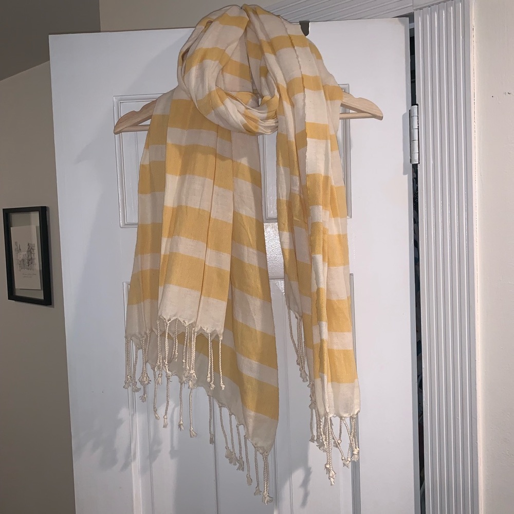 Striped Linen Scarf/Shawl
